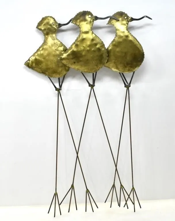 MCM CURTIS JERE BRUTALIST "SANDPIPERS"