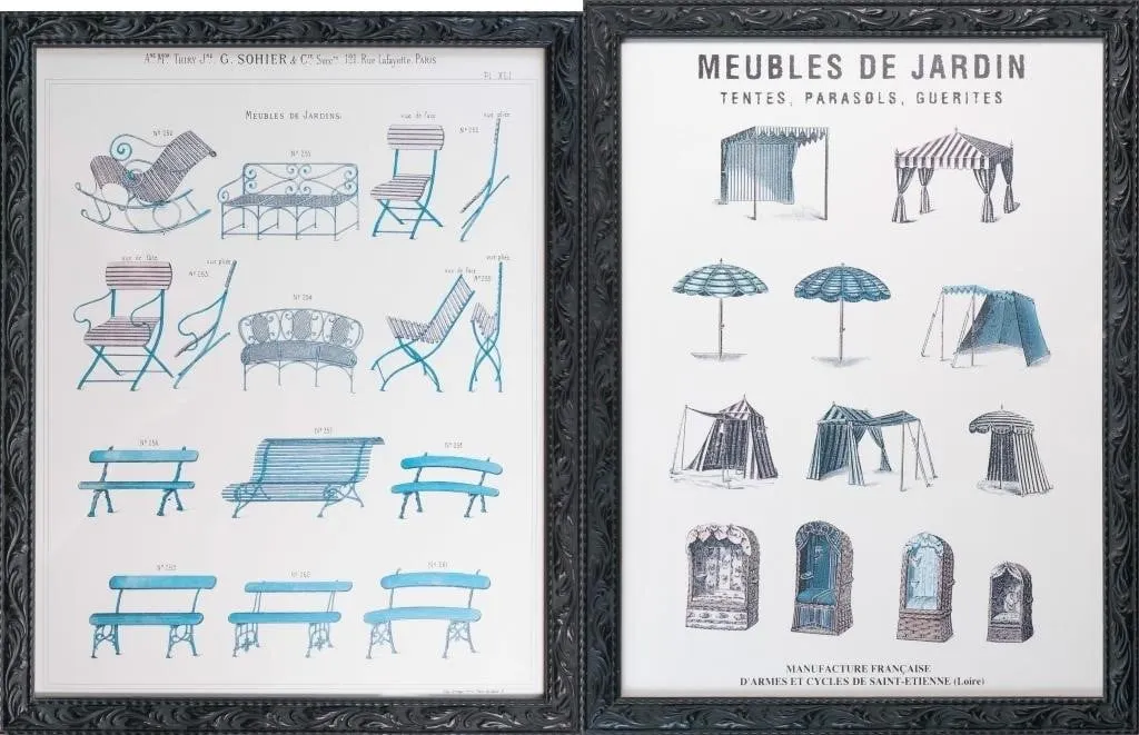PAIR OF FRENCH MEUBLES DE JARDIN PRINTS