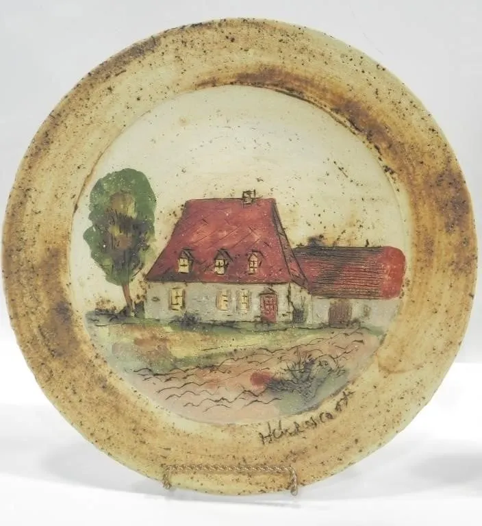 HUBERT DU ROSCOAT POTTERY WALL PLATE