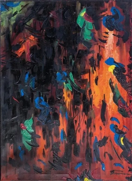CONTEMPORARY VIBRANT ABSTRACT ACRYLIC