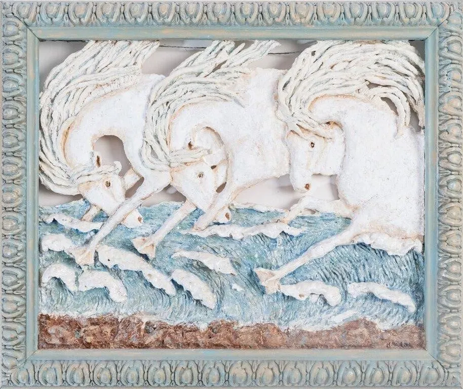 M. ROULEAU "LES CHEVAUX DE NEPTUNE" BAS-RELIEF