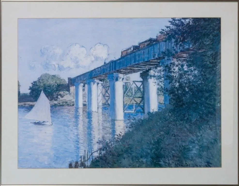 CLAUDE MONET "RAILROAD BRIDGE, ARGENTEUIL" PRINT