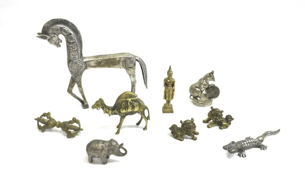 COLLECTION OF METAL MULTI-CULTURAL FIGURINES