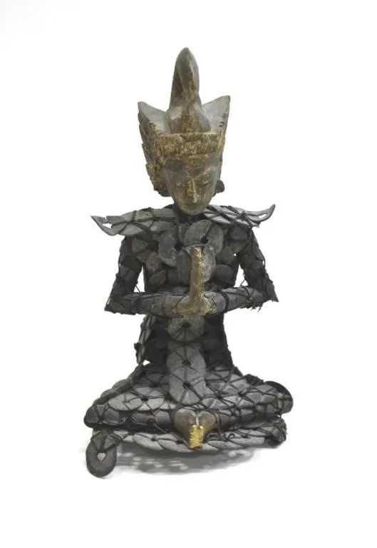 BUDDHA STATUE MADE OF BRONZE COINS