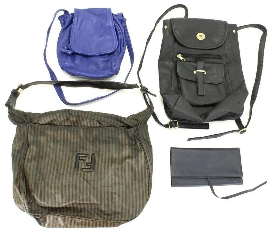 FENDI HANDBAG W/ ASSTD LEATHER BAGS & WALLET