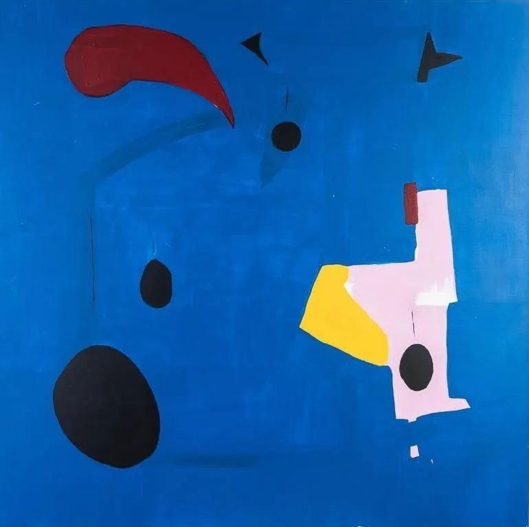 CONTEMPORARY BIOMORPHIC ABSTRACT ACRYLIC