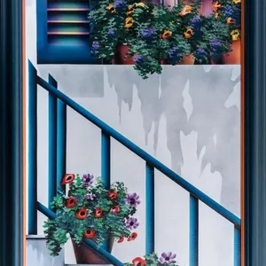 MICHELE GENEST EMBELLISHED BALCONY SCENE 1993