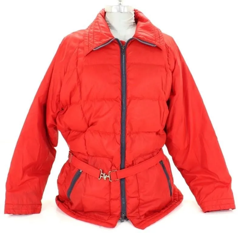 80s EDDIE BAUER LADIES' RED GOOSE DOWN WINTER COAT