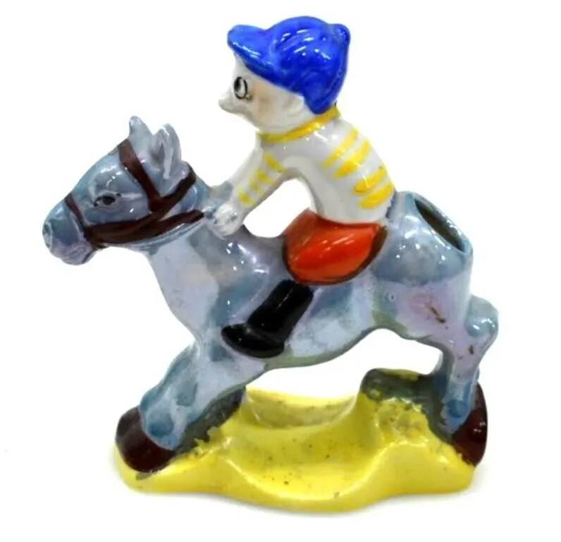 JAPANESE HORSE AND JOCKEY TOOTHBRUSH HOLDER