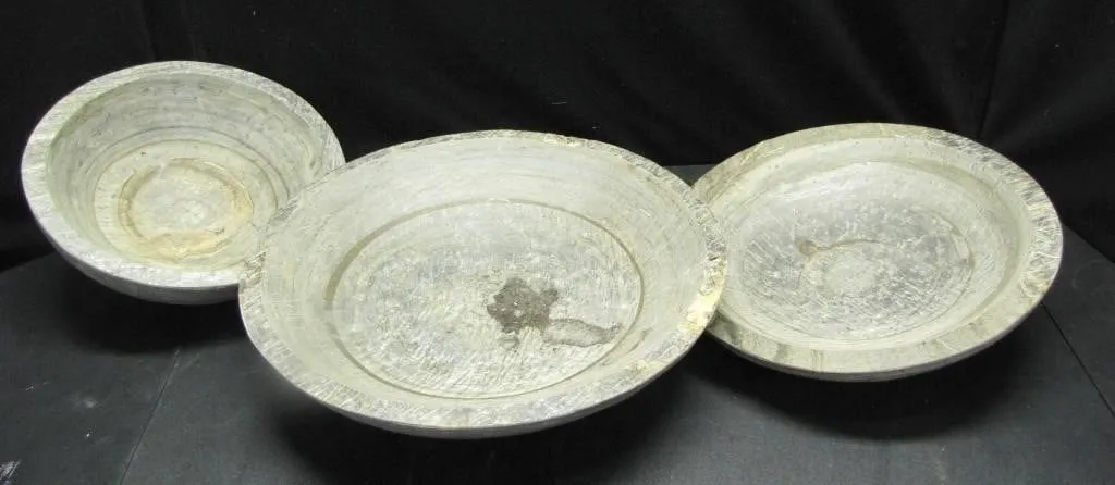 3 STONE DECORATIVE BOWLS
