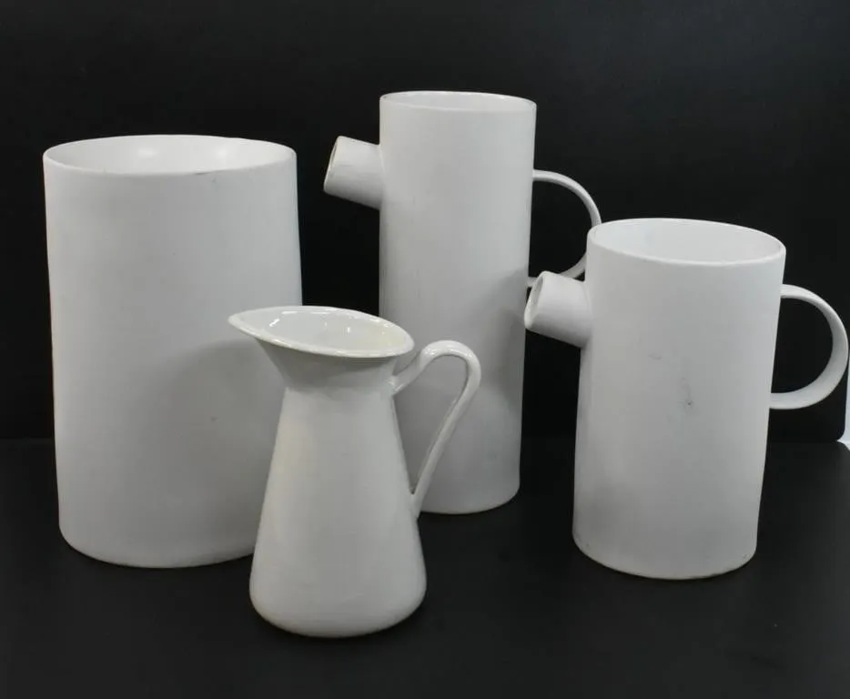 WHITE DECORATIVE JUGS / VASES