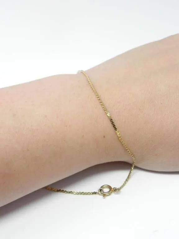 10KT GOLD ANKLET CHAIN 1.34g