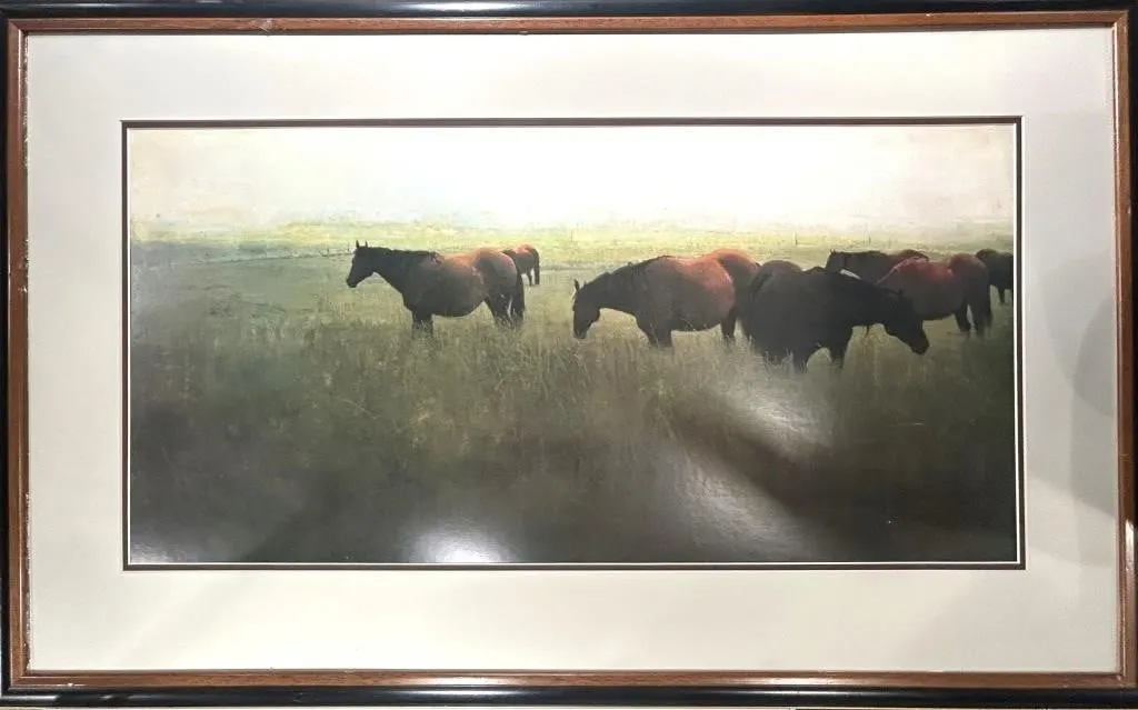 MICHAEL WORKMAN "BROOD MARES" FRAMED PRINT