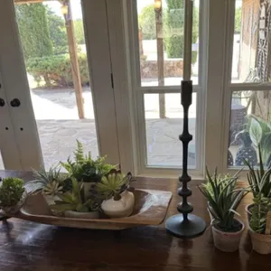 Artificial Plants, Decorative Tray, Candle