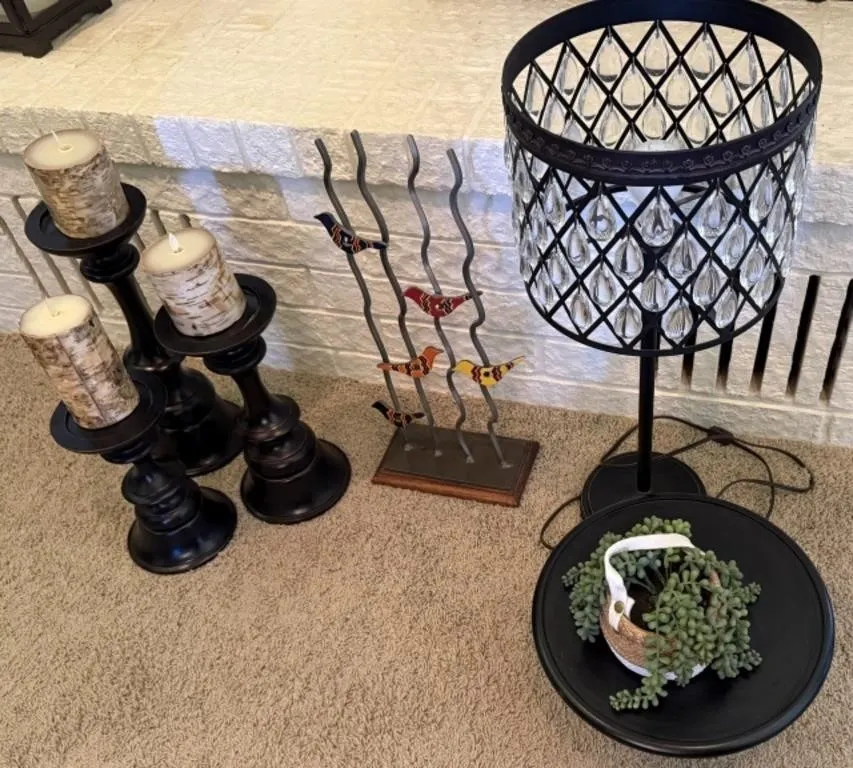 Candle Holders, Pedestal Tray, Table Lamp,
