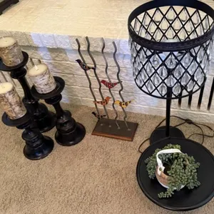 Candle Holders, Pedestal Tray, Table Lamp,