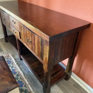 Rustic Style Dark-Wood Sideboard