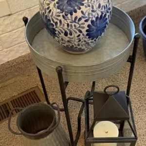 Plant Stand, Vases, Battery Candle Lantern