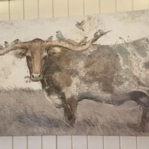 Canvas Longhorn Wall D�cor Print