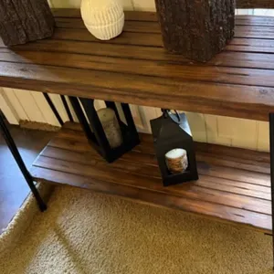 Rustic Style Two-Tier Console Table