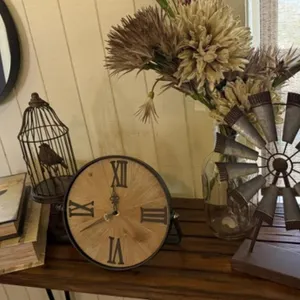 2 Decorative Hideaway Books, Table Clock, Vase