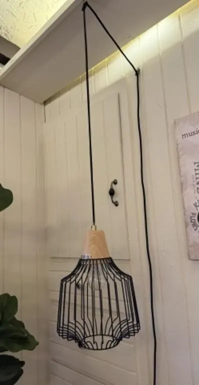 Hanging Caged Lamp