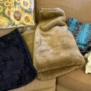 3 Decorative Pillow Covers, 4 Blankets