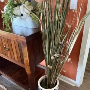 2 Pots w/ Artificial Plants