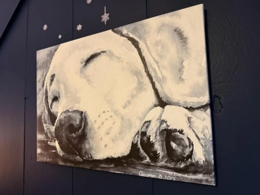 Canvas Dog Wall Art Piece