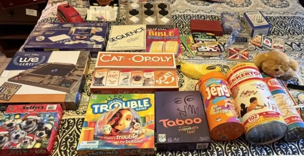 Misc. Games, Crossword Books, Playing Cards, Toys