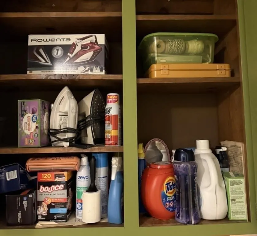 Laundry Supplies, Irons, Lent Roller, Ribbon,