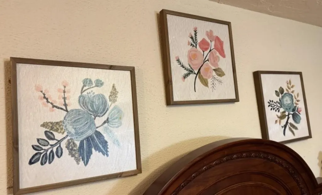 3 Framed Wall Art Pieces