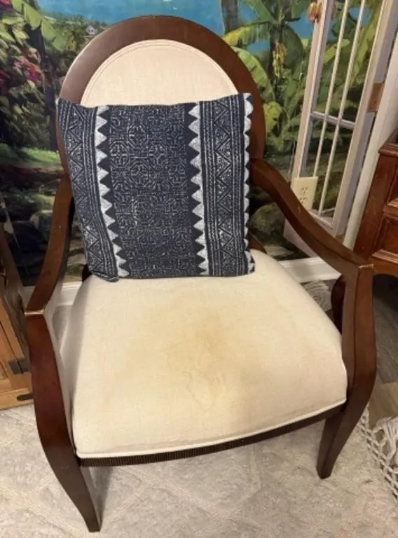 Wood/Cloth Occasional Chair