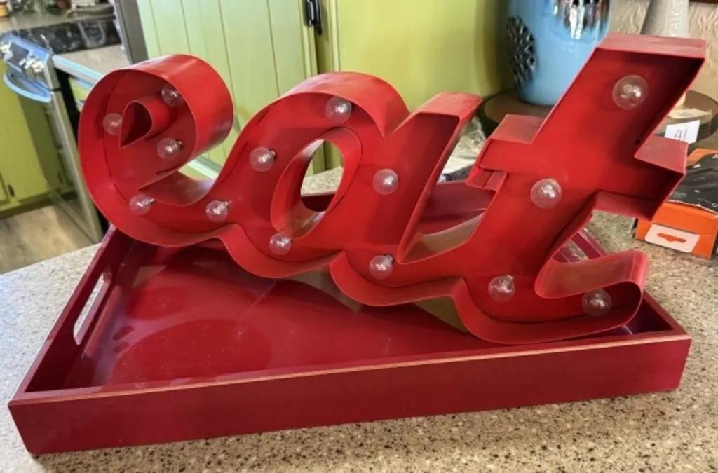 Serving Tray, Eat Light Up Sign