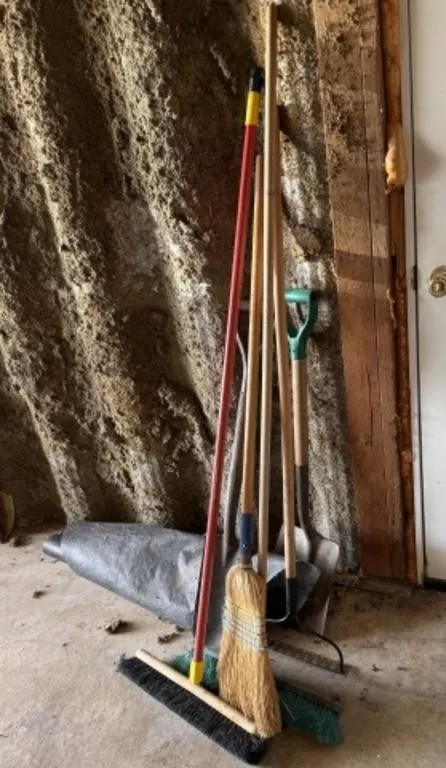 Brooms, Shovels, Rake, Weed Barrier