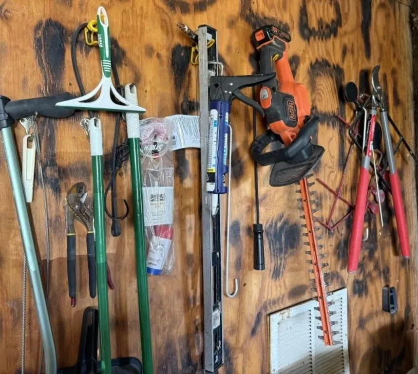 Brooms, Hedge Trimmers, Blower, Targets,