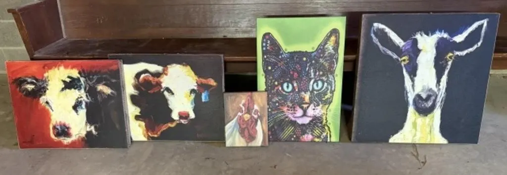 5+/- Animal Canvas Wall Art Pieces