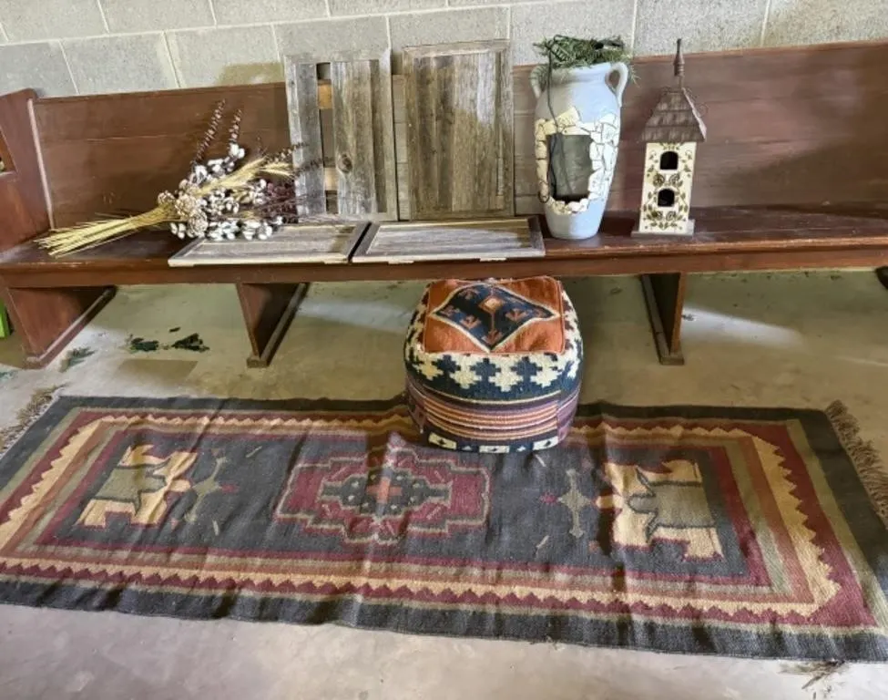 Rug Runner, Plush Footstool, Decorative