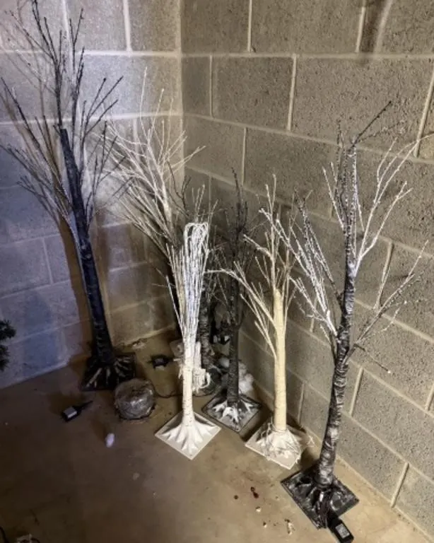 7+/- Various Sized Light Up Trees