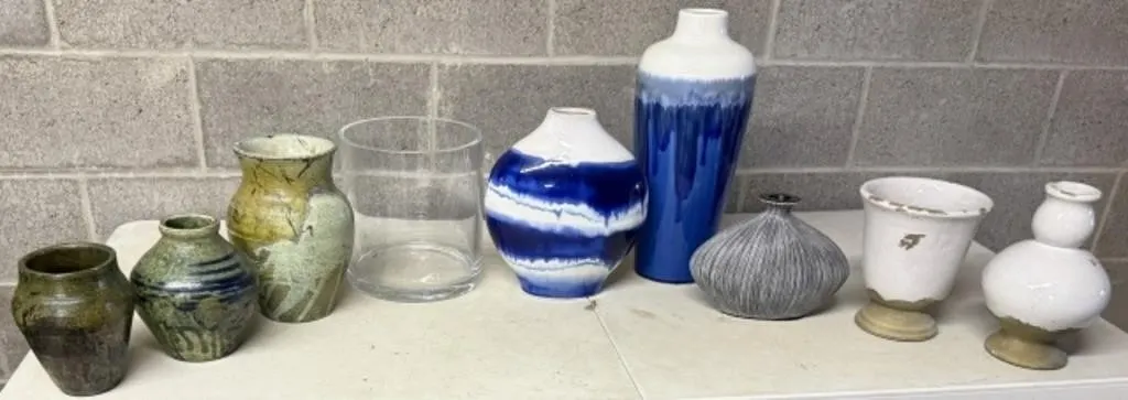 9+/- Misc. Vases
