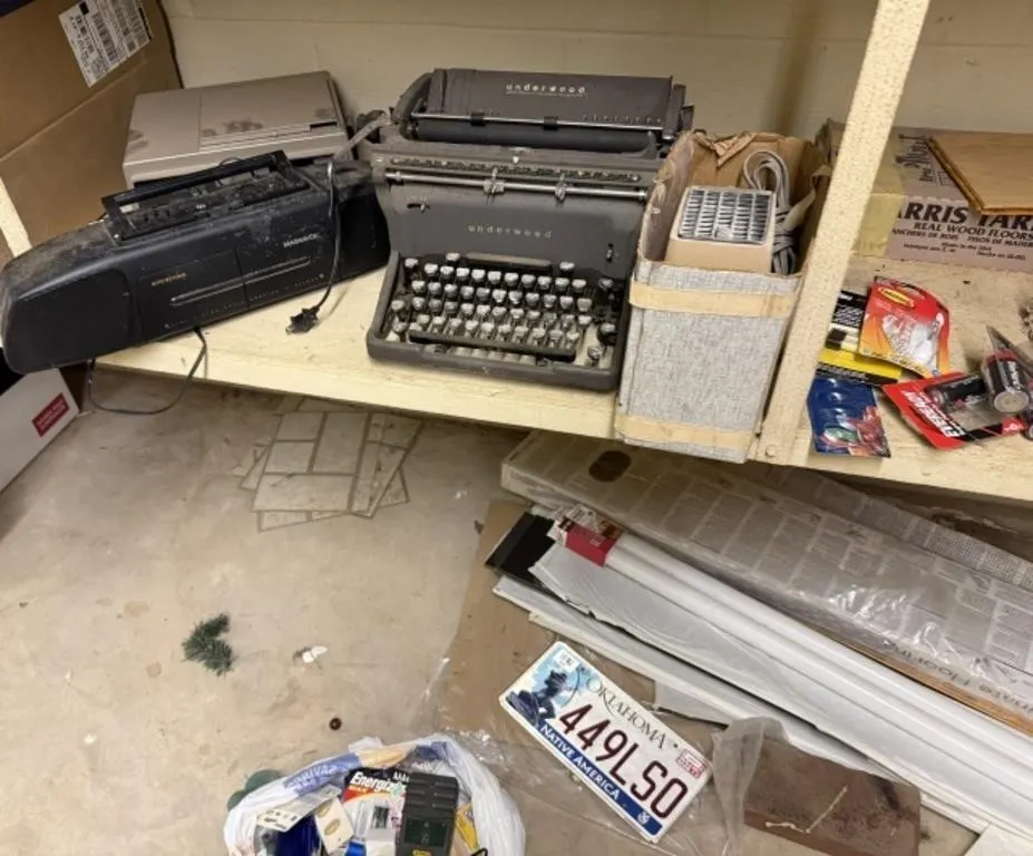Typewriter, Cassette Player, Projector,