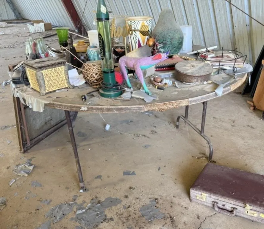 Round Table, Card Table, Crayon Lava Lamp,