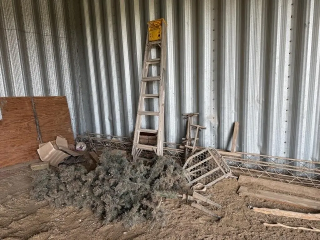 8' Ladder, Hand Tools, Fishing Poles, Car Mats,