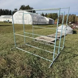 3 - Blue Shop Racks on Castors (6' High)