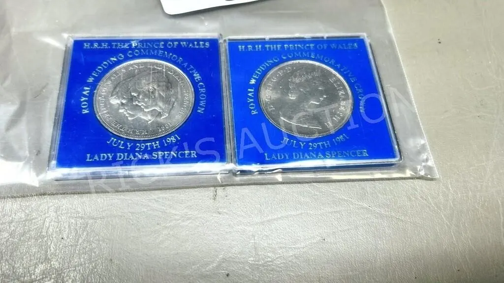 2 Royal Wedding commemorative crowns