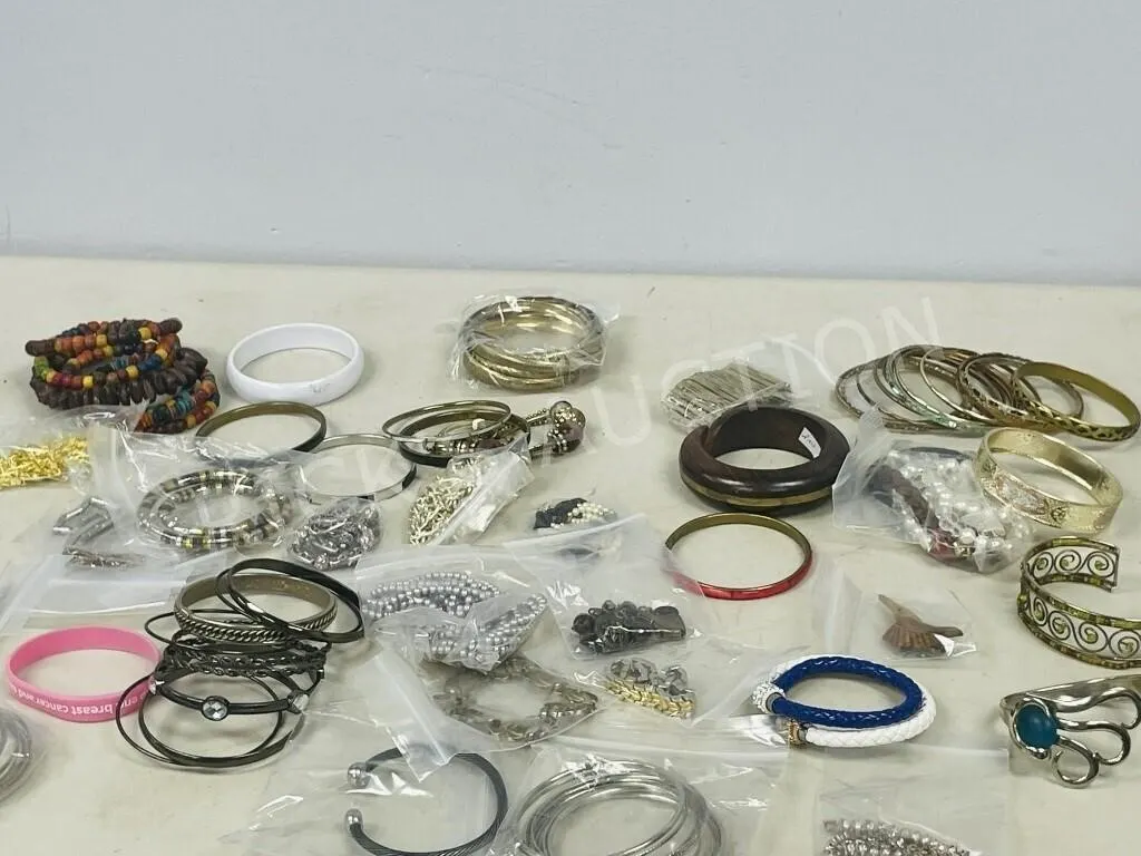 assorted costume bracelets