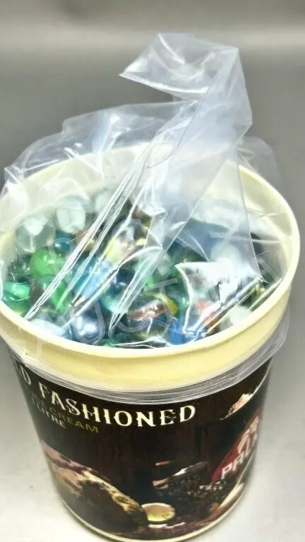 small tub vintage marbles