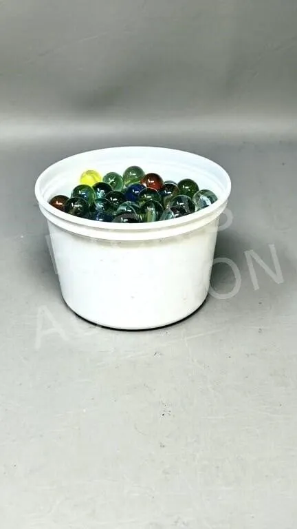 small tub vintage marbles