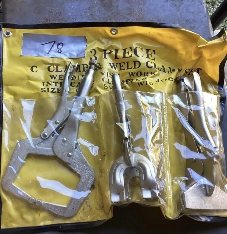 Set of 3 new welding clamp locking pliers