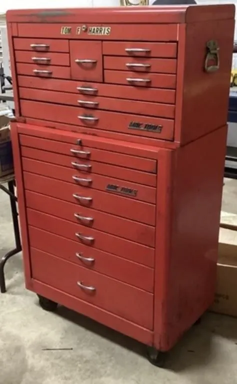 Mac 2 piece toolbox on caster wheels